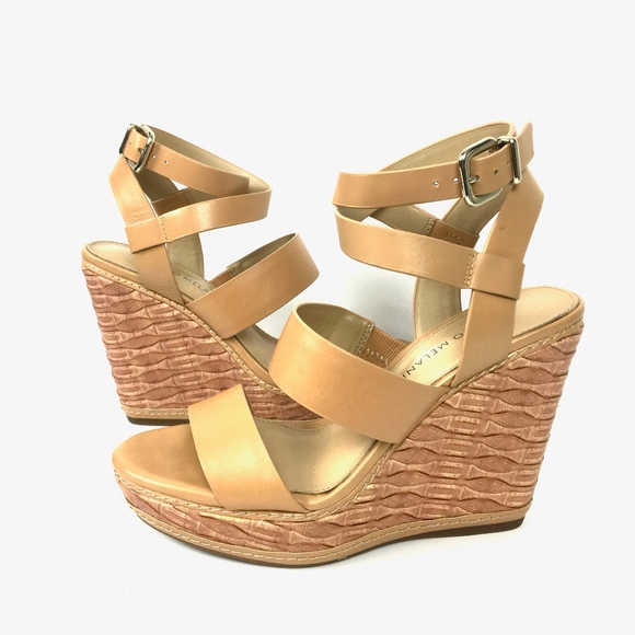 ANTONIO MELANI Shoes - Antonio Melani Platform Leather Ankle Wrap Wedges